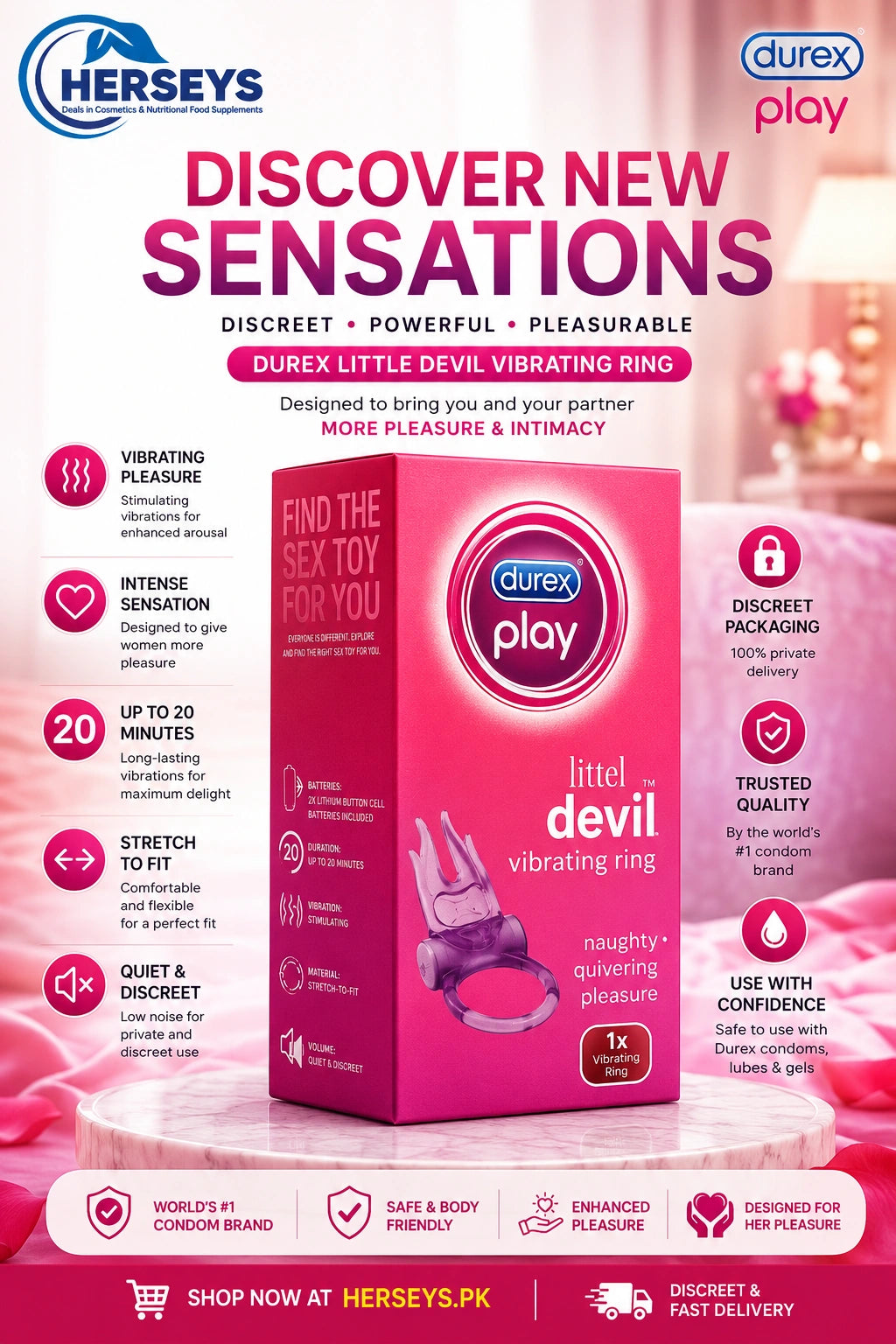 Durex Play Little Devil Vibrating Ring 1 Pack