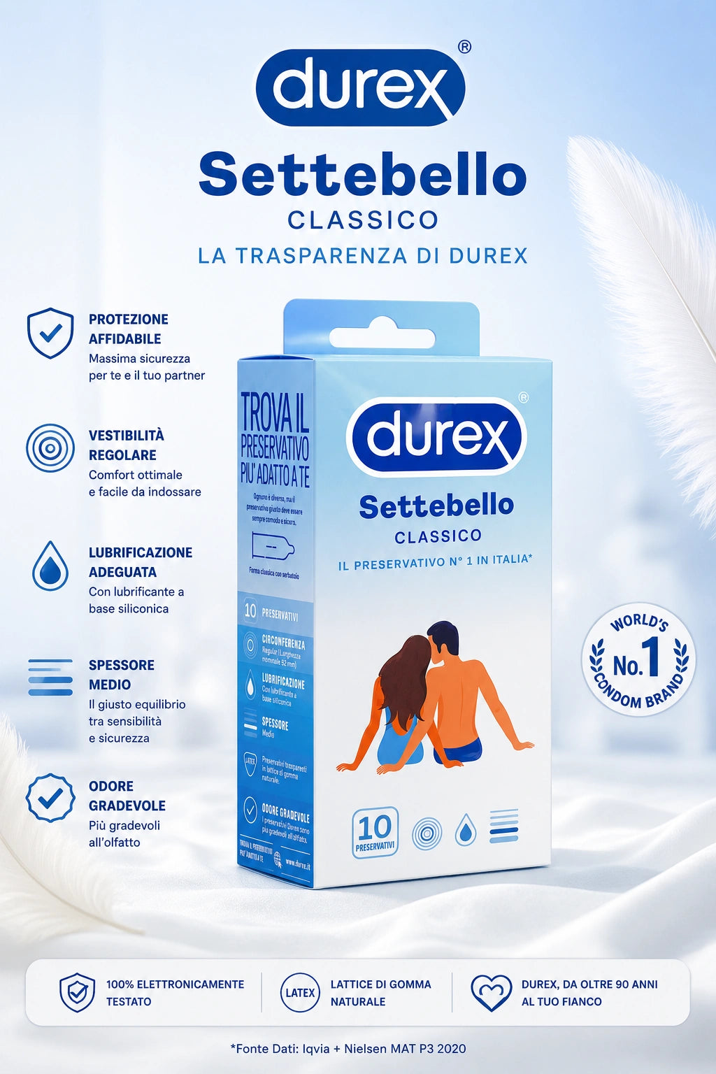 Durex Settebello Classico Condoms 10 Pack