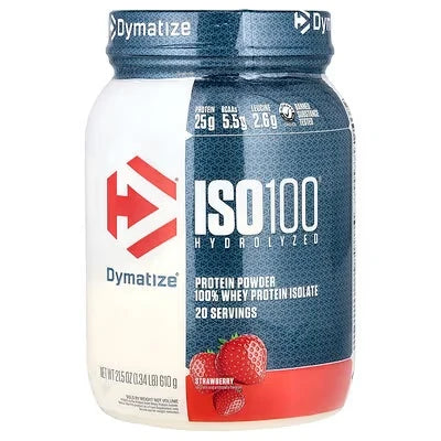 Dymatize ISO100 Hydrolyzed 100% Whey Protein Isolate Strawberry 610g
