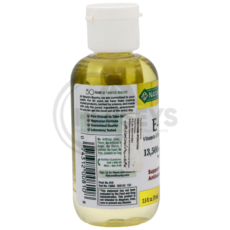 Nature's Bounty Vitamin E Oil 30000IU per bottle 2.5 fl oz 75ml Liquid