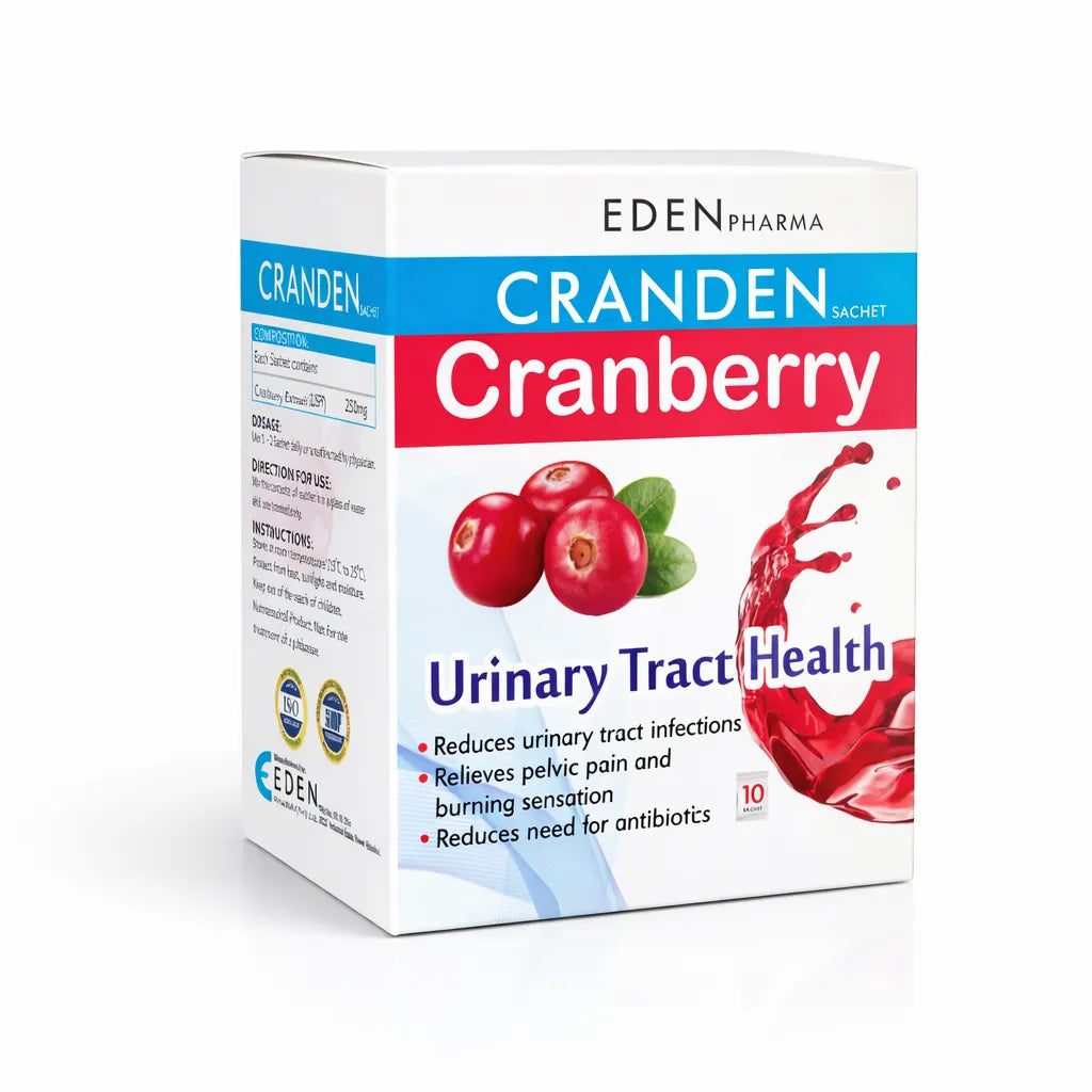 Eden Pharma Cranden Cranberry Sachet Urinary Tract Health 10 Sachets