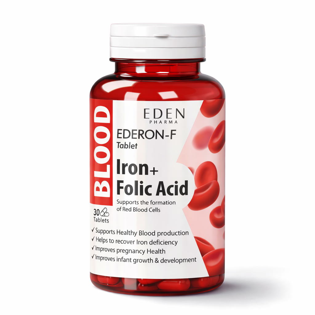 Eden Pharma Ederon-F Iron Plus Folic Acid 30 Tablets