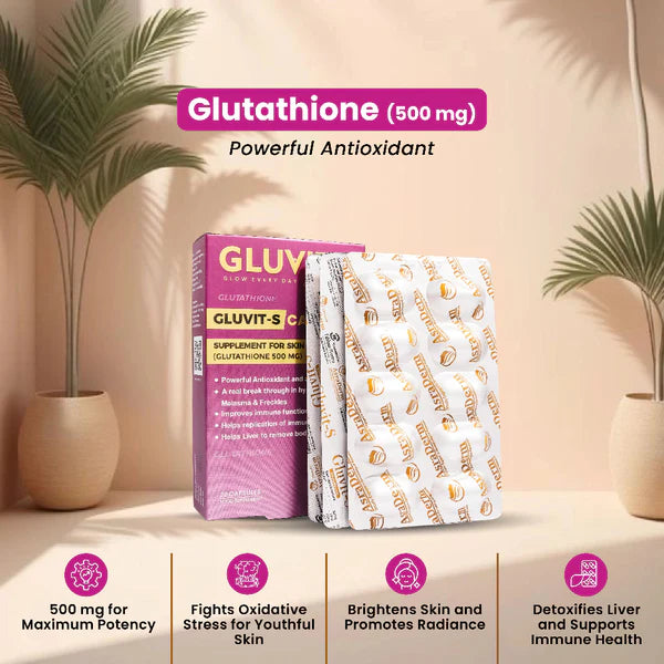 GLUVIT-S Glutathione 500 mg 30 Capsules