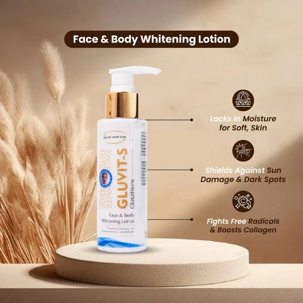 GLUVIT-S Glutathione Face And Body Whitening Lotion 100 ml