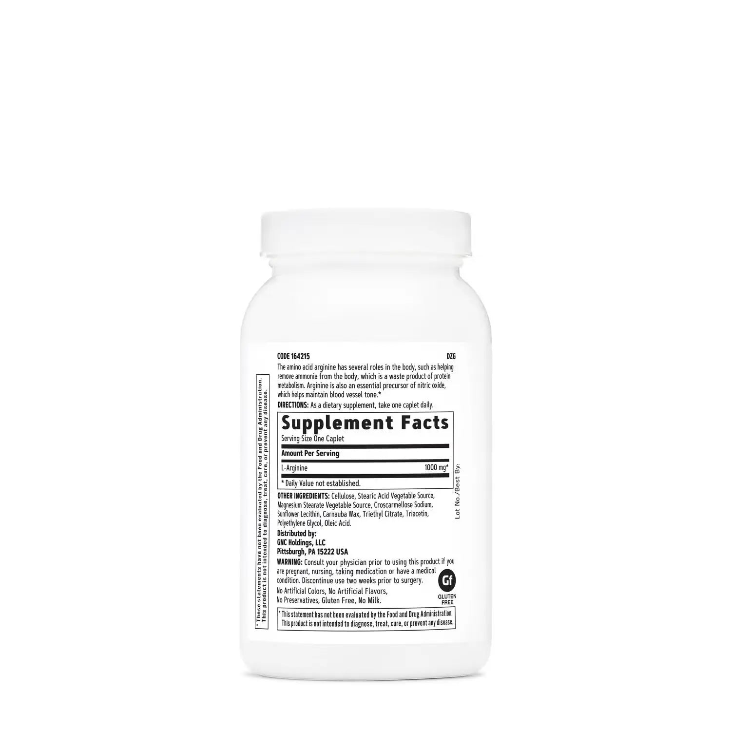 GNC L Arginine 1000mg 90 Caplets