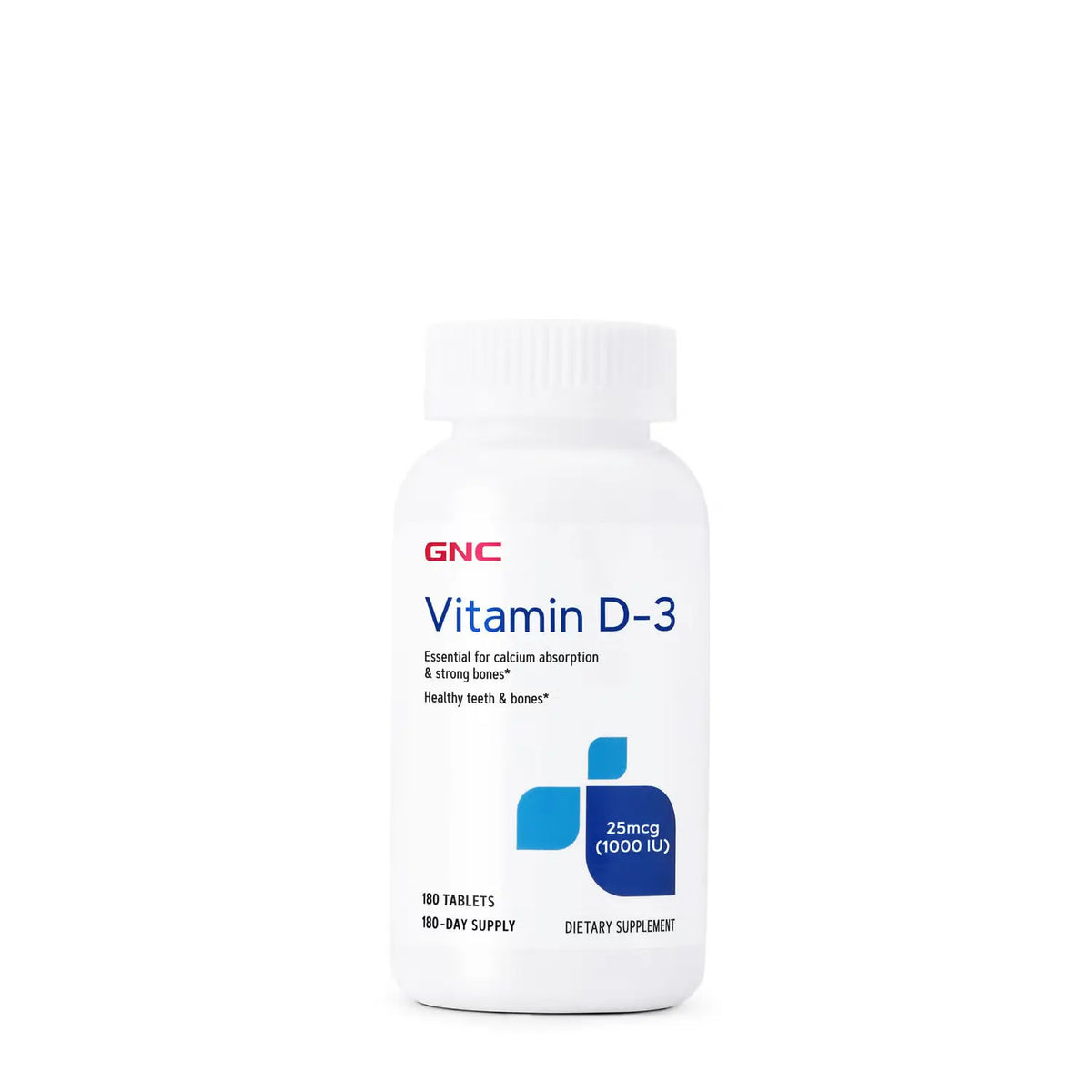 GNC Vitamin D3 25mcg 1000IU 180 Tablets