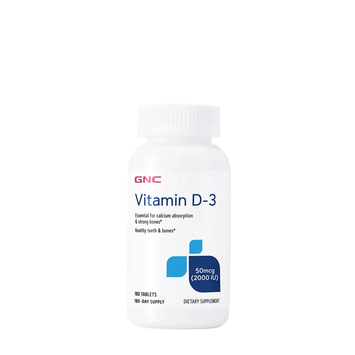 GNC Vitamin D3 50mcg 2000 IU 180 Tablets