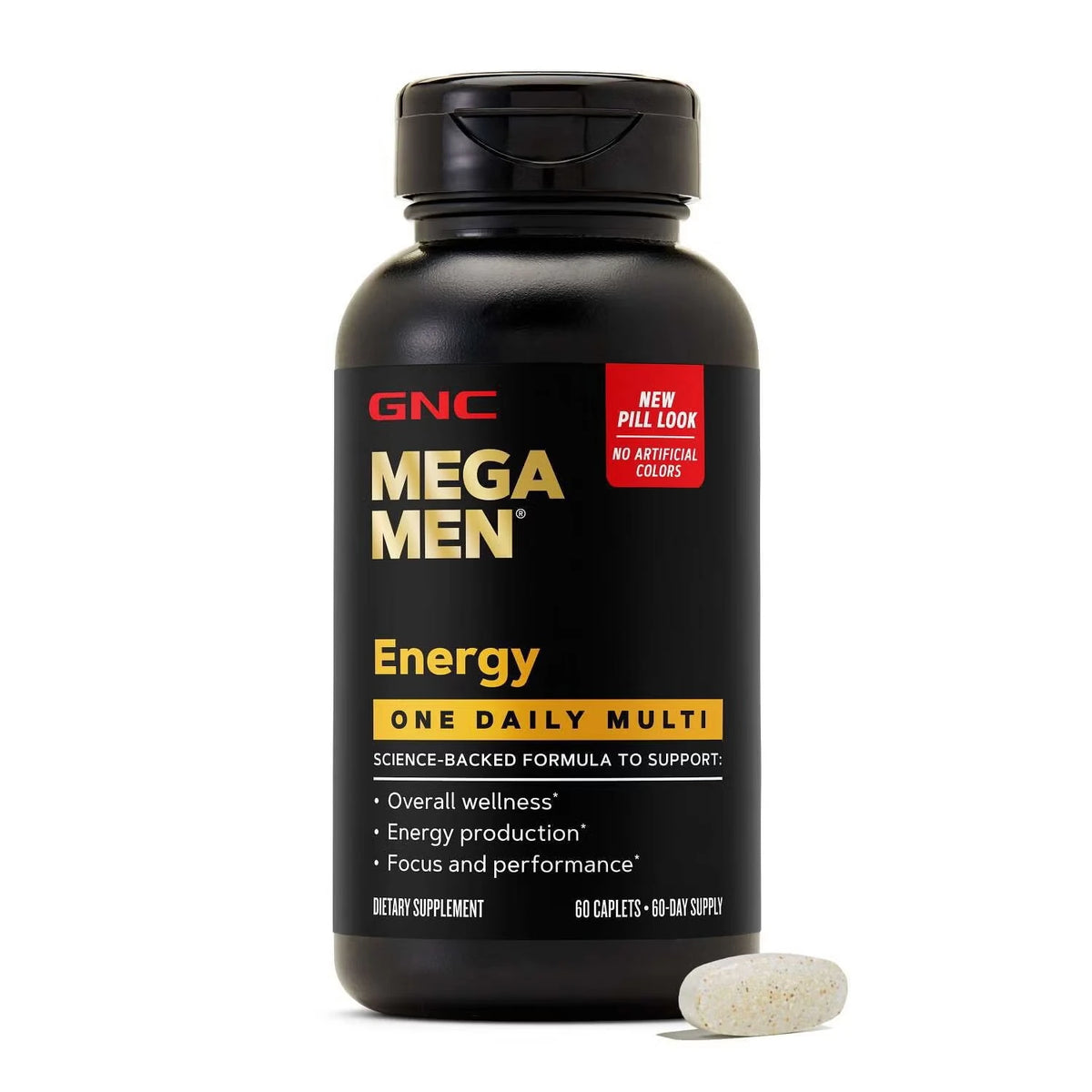 GNC Mega Men Essentials Energy One Daily Multi 60 Caplets