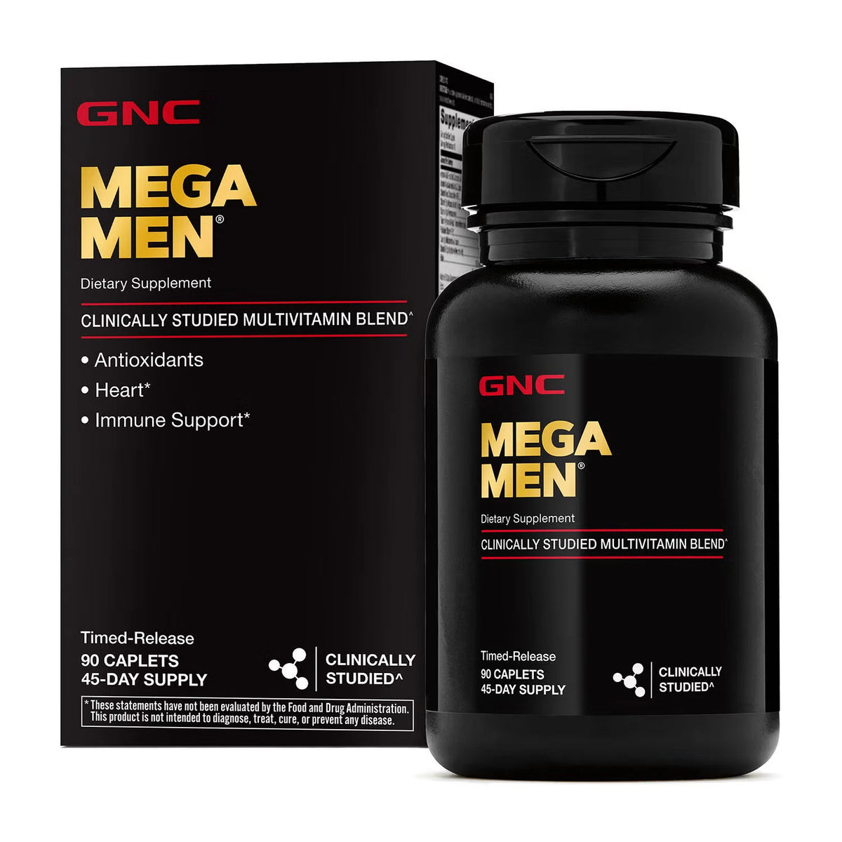 GNC Mega Men Multivitamin – Clinically Studied Multivitamin Blend | 90 Caplets