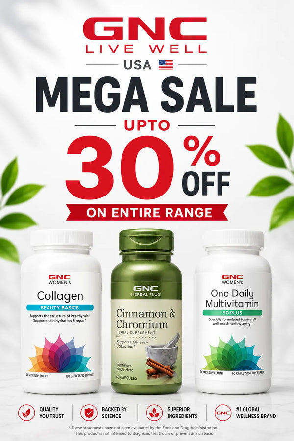 GNC now available at herseys.pk with upto 30% off
