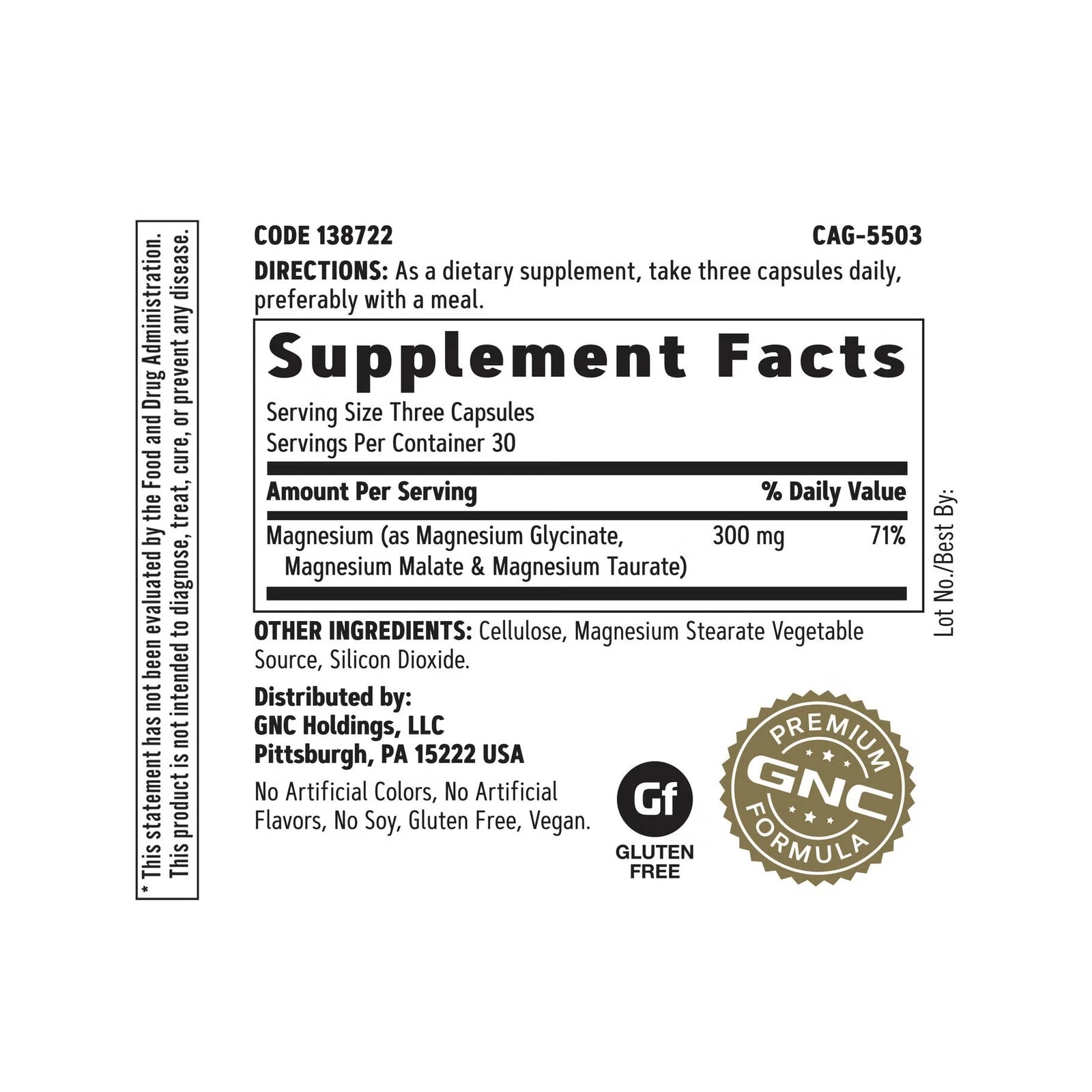 GNC Super Magnesium 300mg 90 Capsules