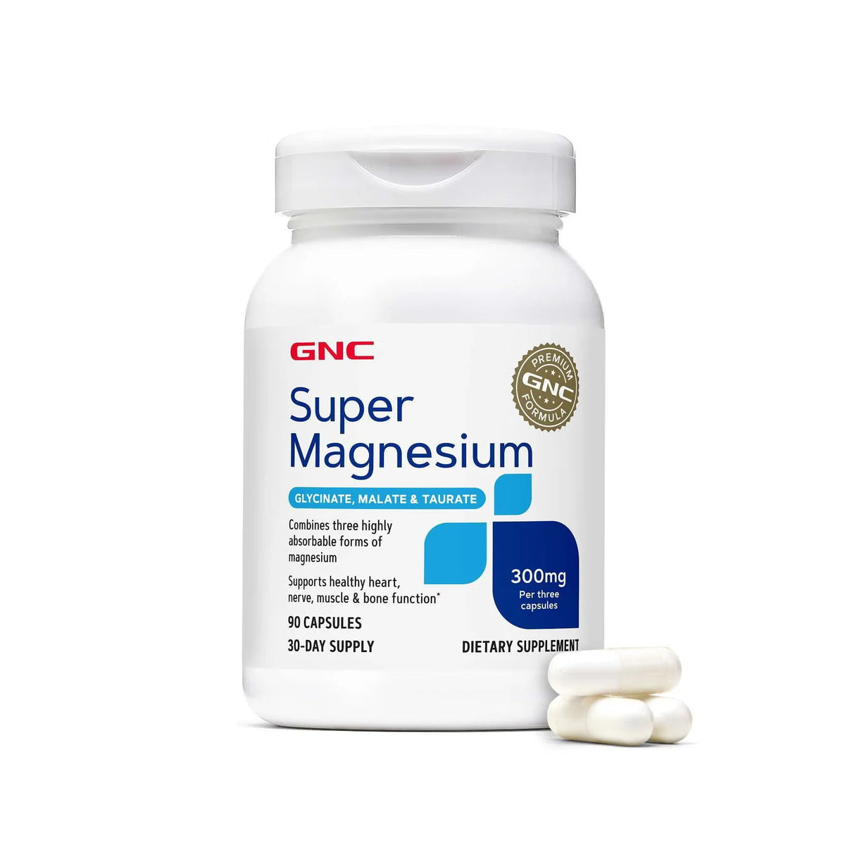 GNC Super Magnesium 300mg 90 Capsules