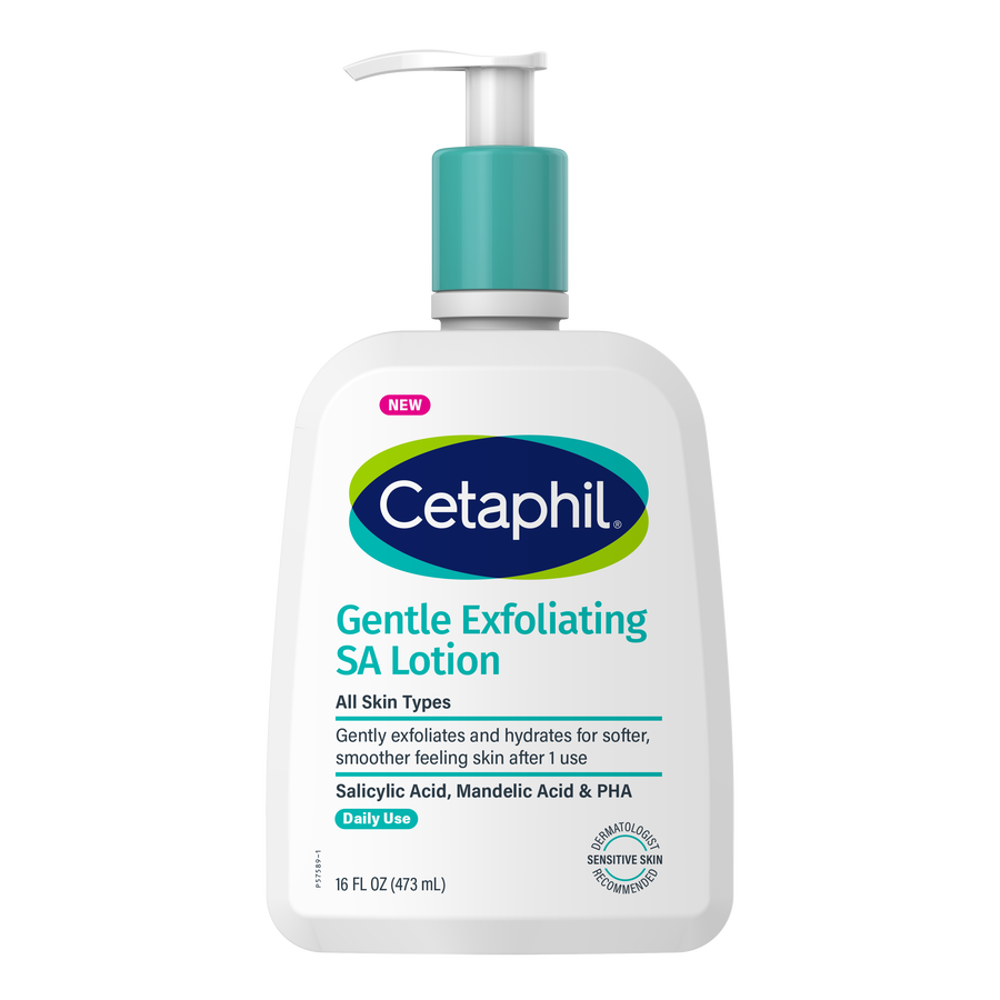 Cetaphil Gentle Exfoliating SA Lotion bottle on a white background