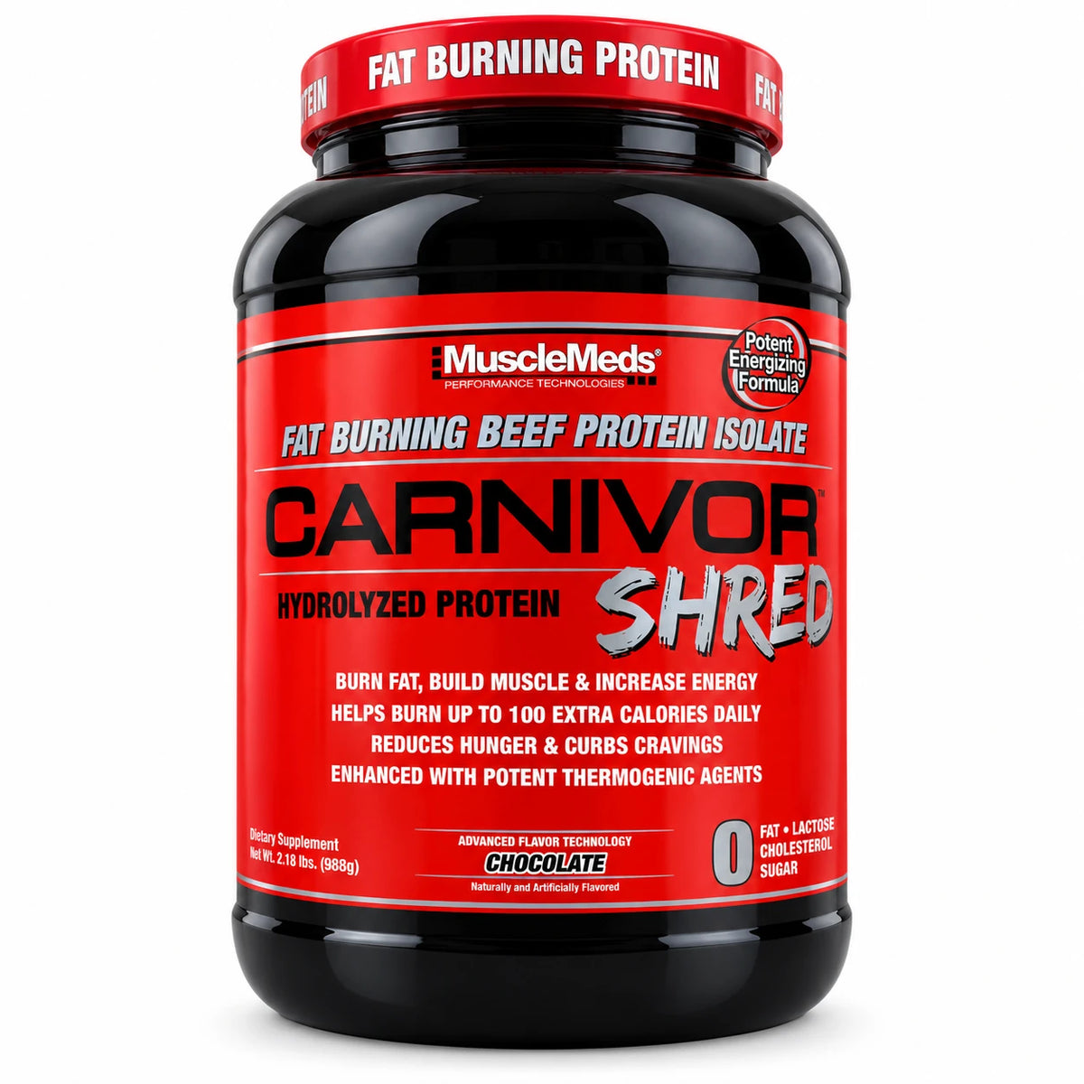 MuscleMeds Carnivor Shred Hydrolyzed Beef Protein Chocolate 988g