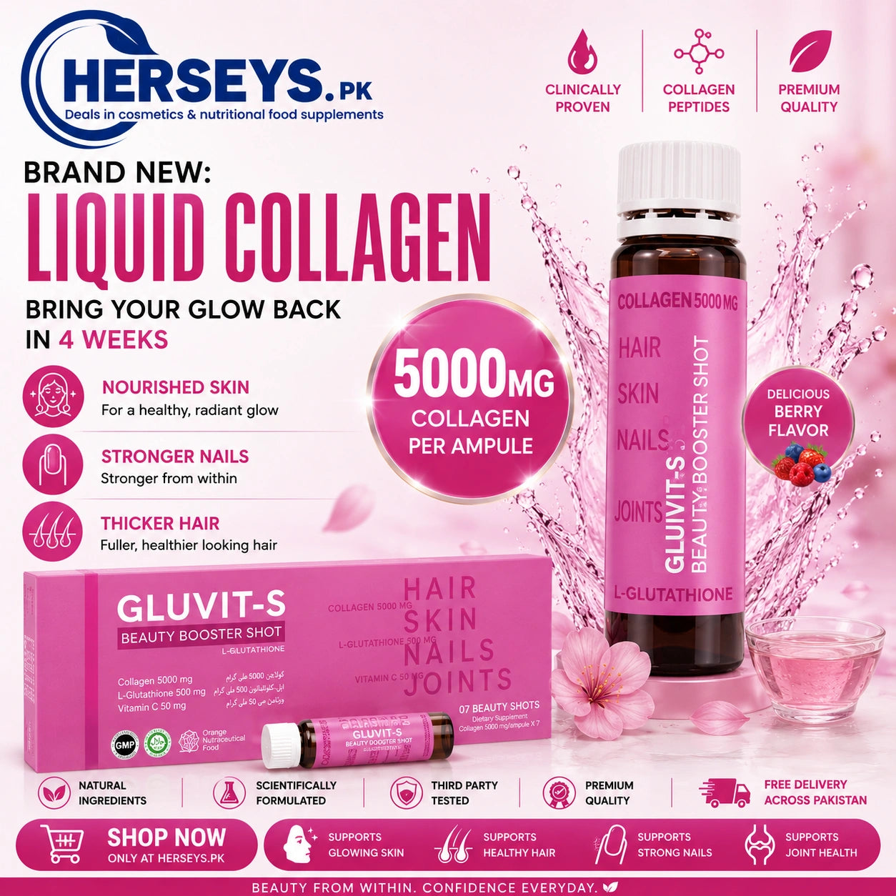 Gluvit-S Beauty Booster Shot 7 x 20ml Shots