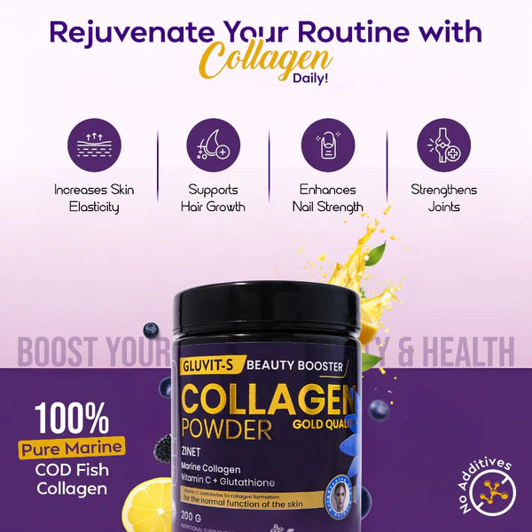 Gluvit-S Hydrolyzed Marine Collagen Powder 200g