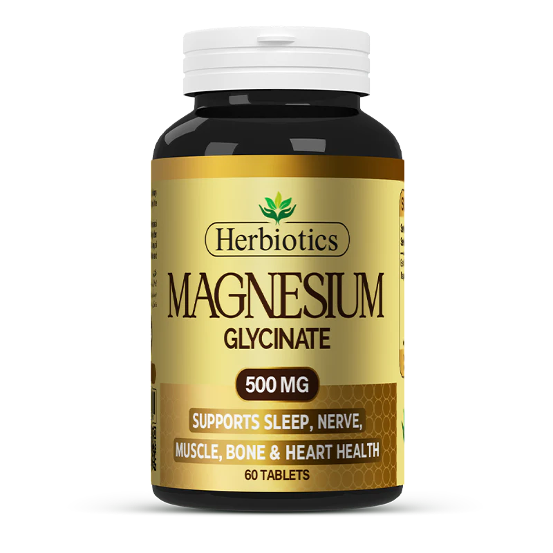 Herbiotics Magnesium Glycinate 500 MG 60 Tablets