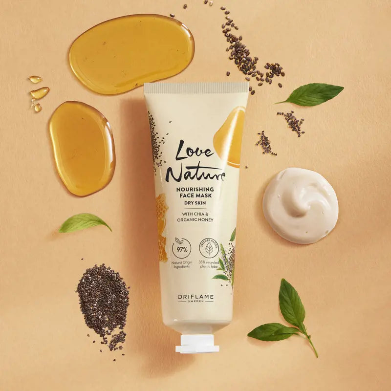 Oriflame Love Nature Nourishing Face Mask with chia & organic honey 75 ML