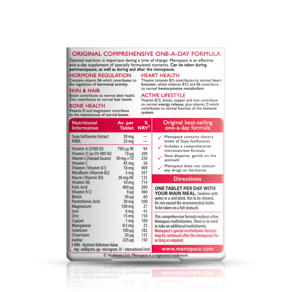 Vitabiotics Menopace Original 30 Tablets