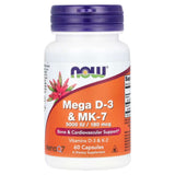 NOW Foods Mega D3 And MK7 60 Capsules
