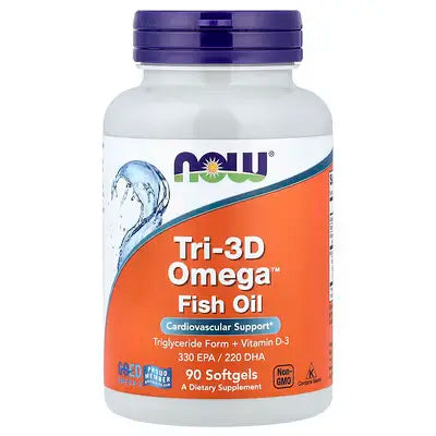 NOW Foods Tri 3D Omega Fish Oil 90 Softgels