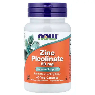 NOW Foods Zinc Picolinate 50 mg 60 Veg Capsules