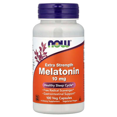 NOW Foods Extra Strength Melatonin 10 mg 100 Veg Capsules