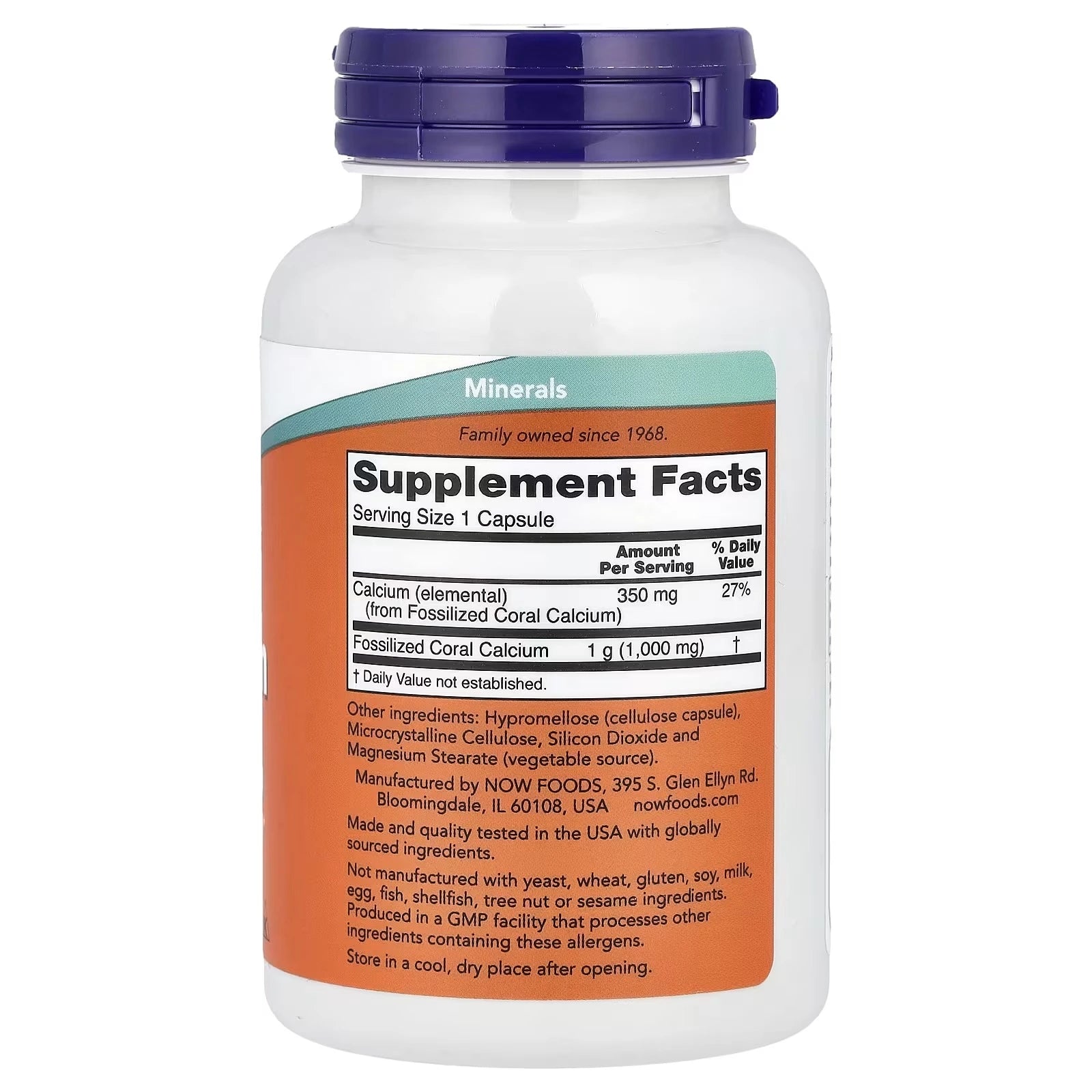 NOW Coral Calcium 1000 MG 100 Veg Capsules