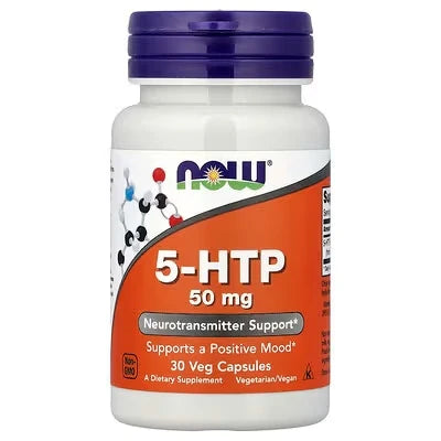 NOW Foods 5-HTP 50 mg 30 Veg Capsules