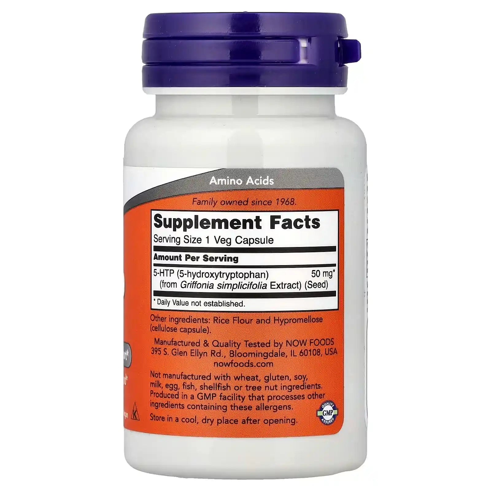NOW Foods 5-HTP 50 mg 30 Veg Capsules