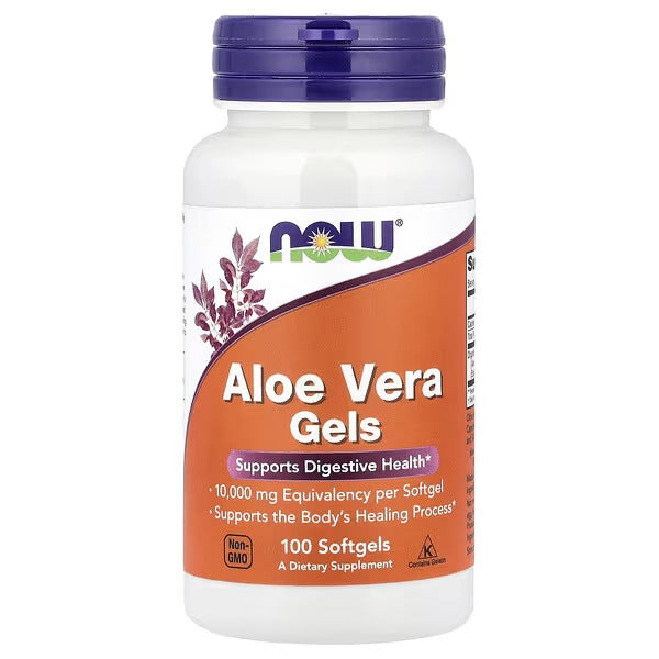 NOW Foods Aloe Vera Gels 10,000 mg Equivalency 100 Softgels