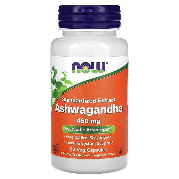NOW Foods Ashwagandha 450 mg Standardized Extract – 90 Veg Capsules