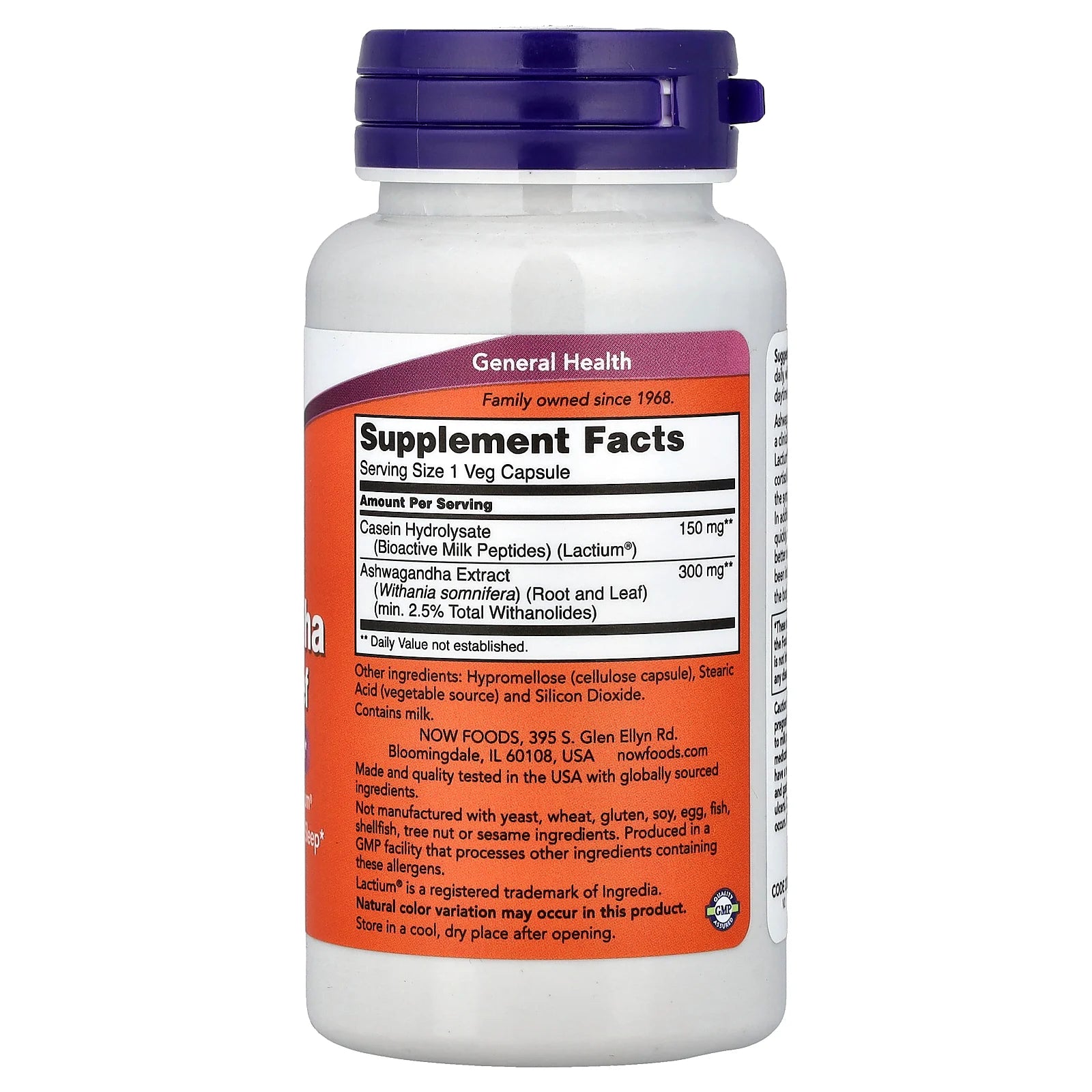 NOW Foods Ashwagandha Stress Relief 60 Veg Capsules