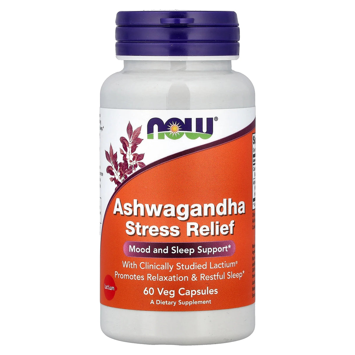 NOW Foods Ashwagandha Stress Relief 60 Veg Capsules