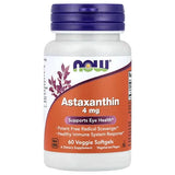 NOW Foods Astaxanthin 4 mg 60 Veggie Softgels
