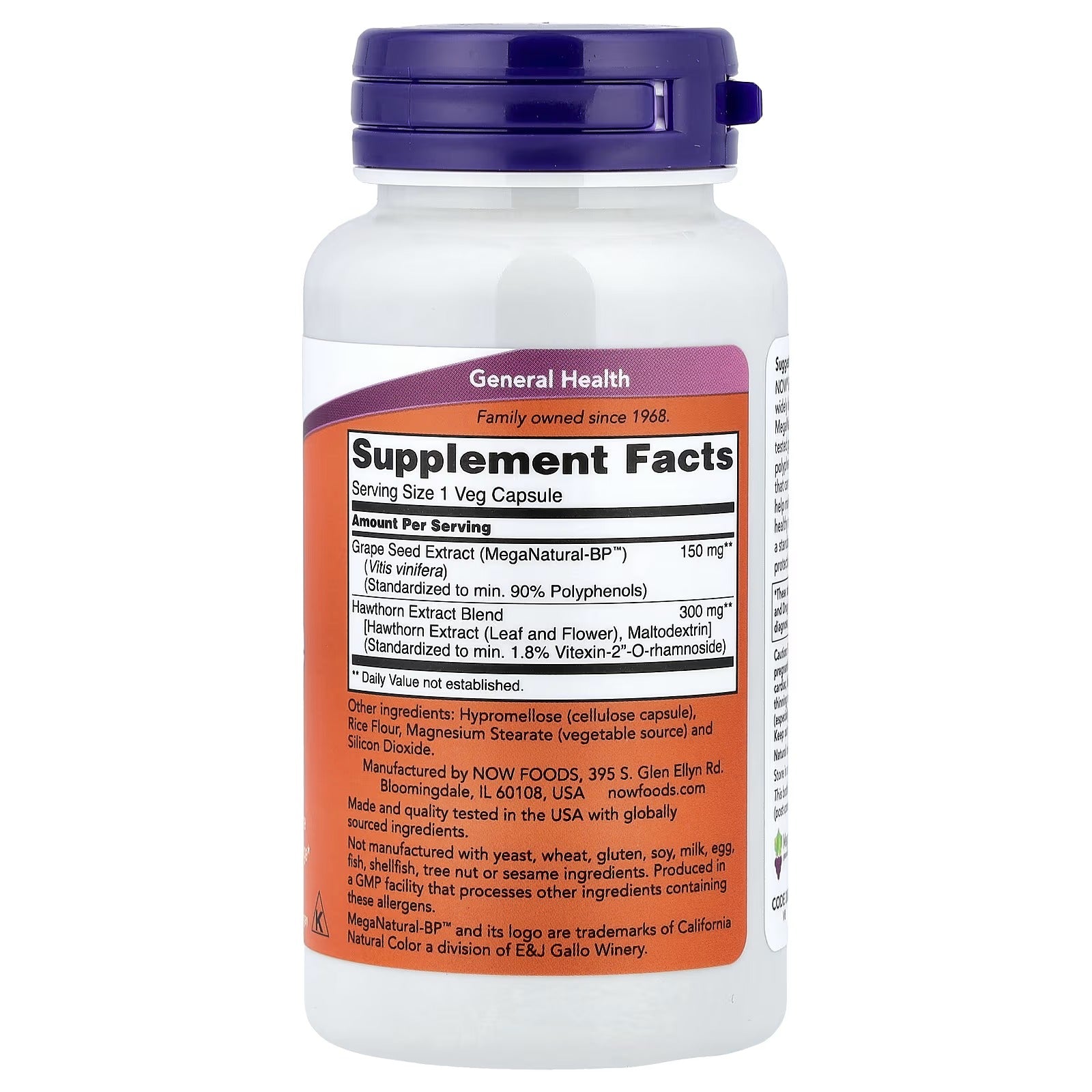 NOW Foods Blood Pressure Health with MegaNatural-BP 90 Veg Capsules