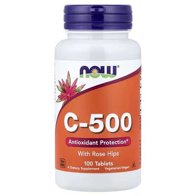NOW Foods C 500 with Rose Hips 100 Tablets