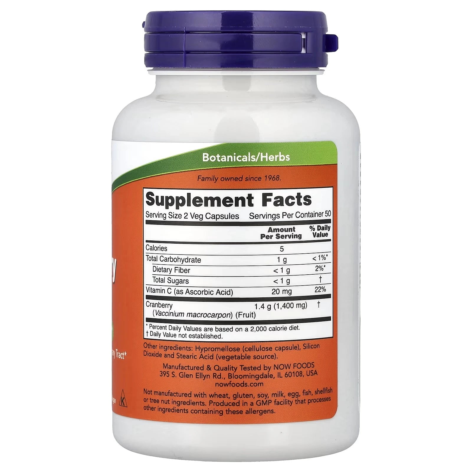 NOW Foods Cranberry Caps 100 Veg Capsules