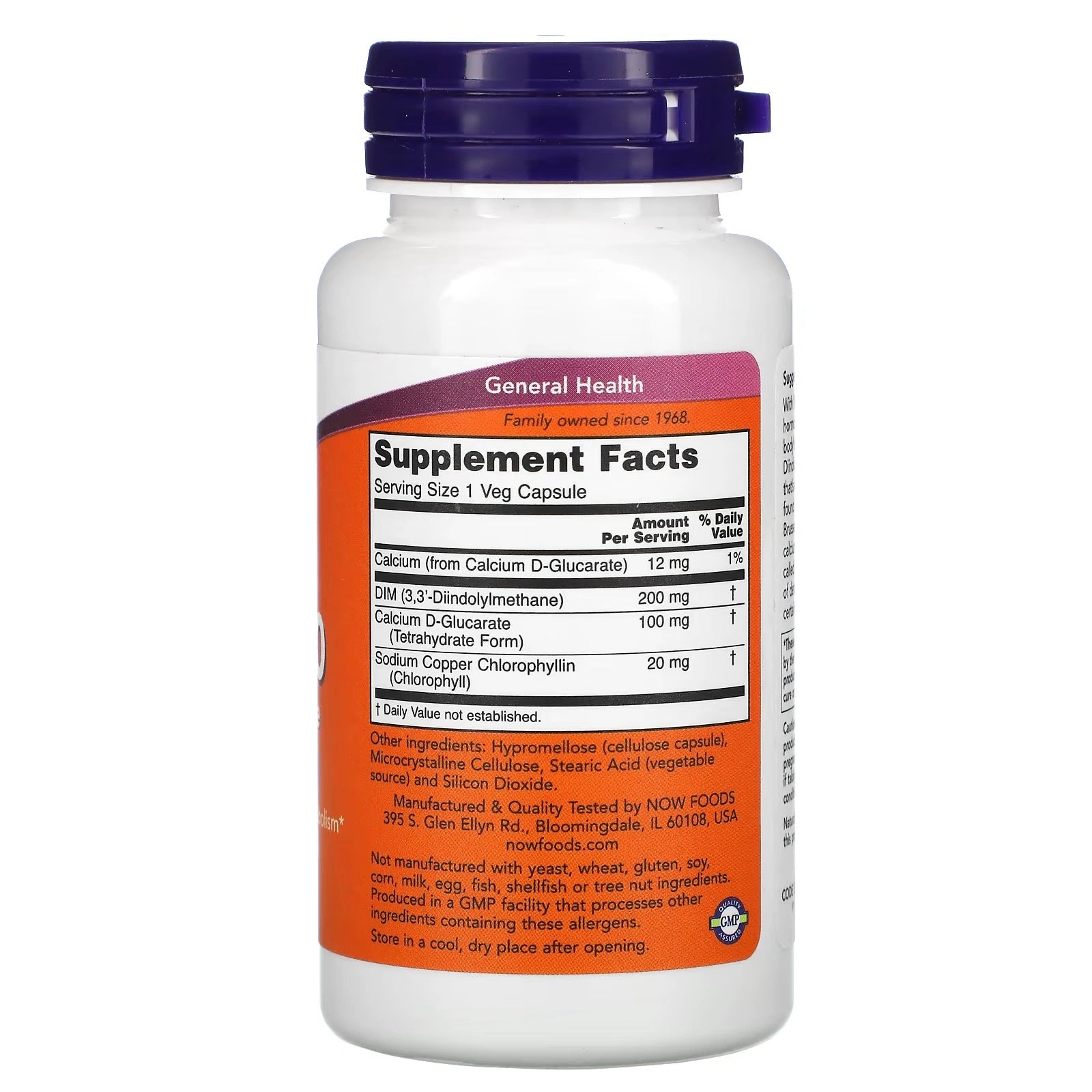 NOW Foods DIM 200 with Calcium D Glucarate 90 Veg Capsules