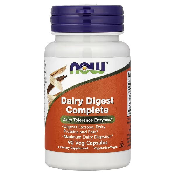 NOW Foods Dairy Digest Complete 90 Veg Capsules