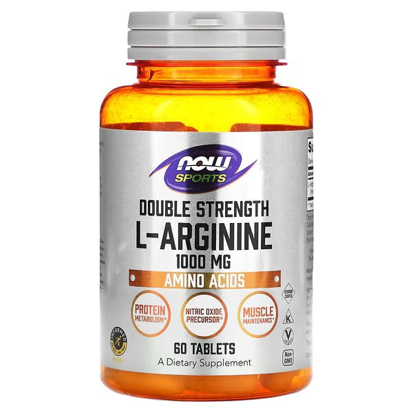NOW Foods L-Arginine 1000 mg 60 Tablets