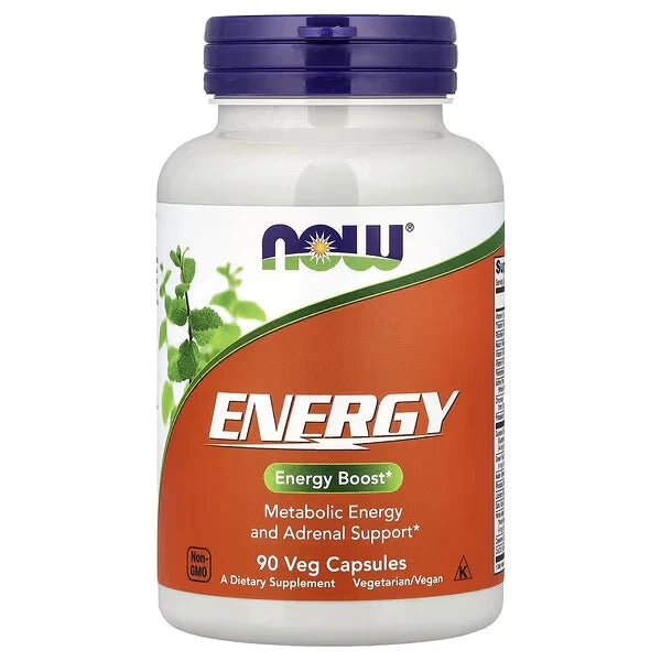 NOW Foods Energy with Ginseng Green Tea 90 Veg Capsules