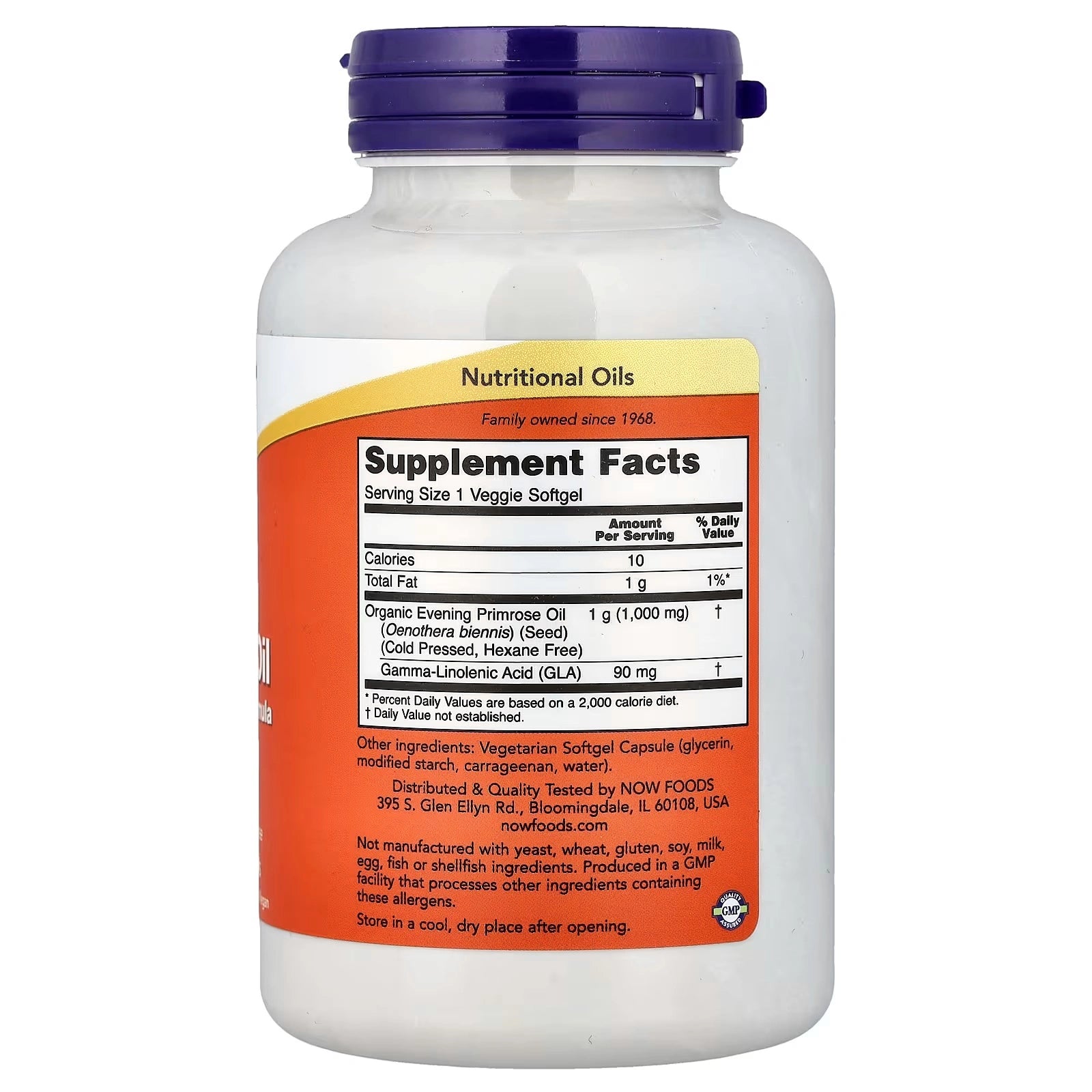 NOW Foods Evening Primrose Oil 1000 mg 90 Vegan Softgels