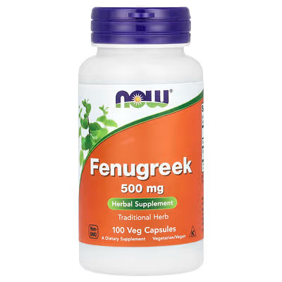 NOW Foods, Fenugreek , 500 mg, 100 Veg Capsules
