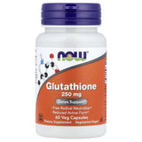 NOW Foods Glutathione 250 mg – 60 Veg Capsules (Reduced Active Form)