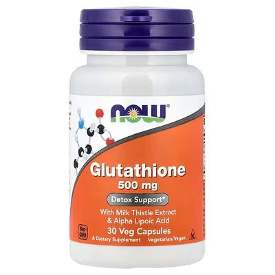 NOW Foods Glutathione 500 mg 30 Veg Capsules