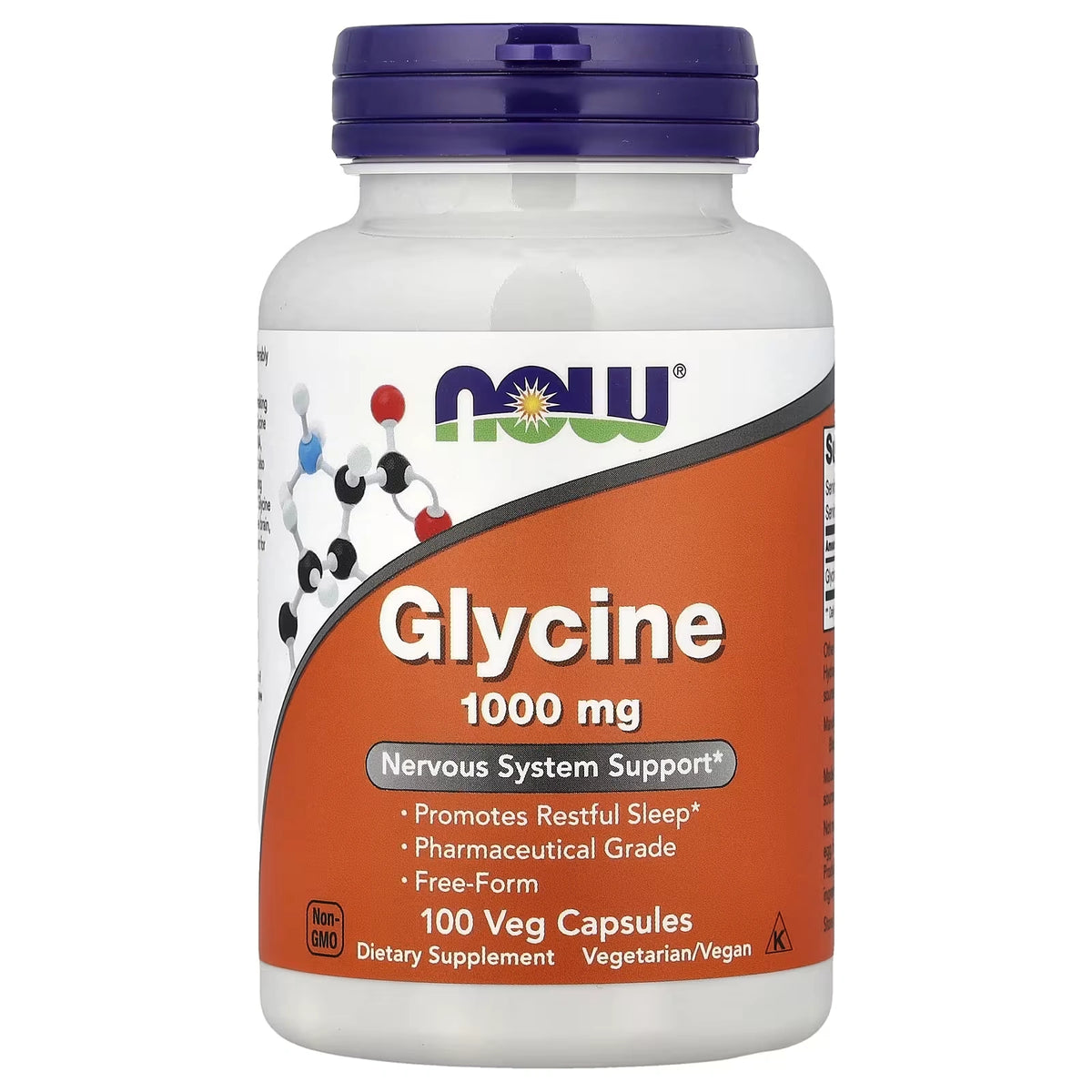 NOW Foods Glycine 1000 mg 100 Veg Capsules