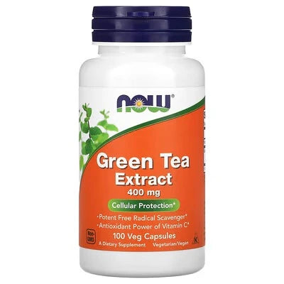 NOW Foods Green Tea Extract 400 mg 100 Veg Capsules