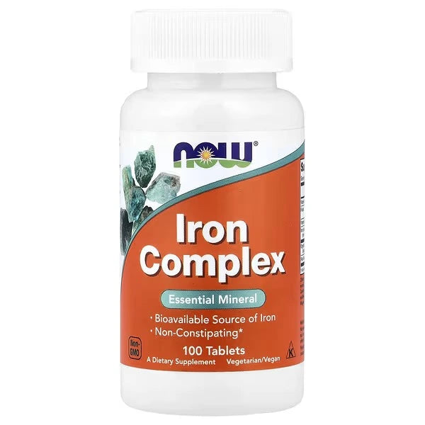NOW Foods Iron Complex with Ferrochel™ – 100 Tablets