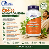 NOW Foods KSM 66 Ashwagandha 600 mg 90 Veg Capsules